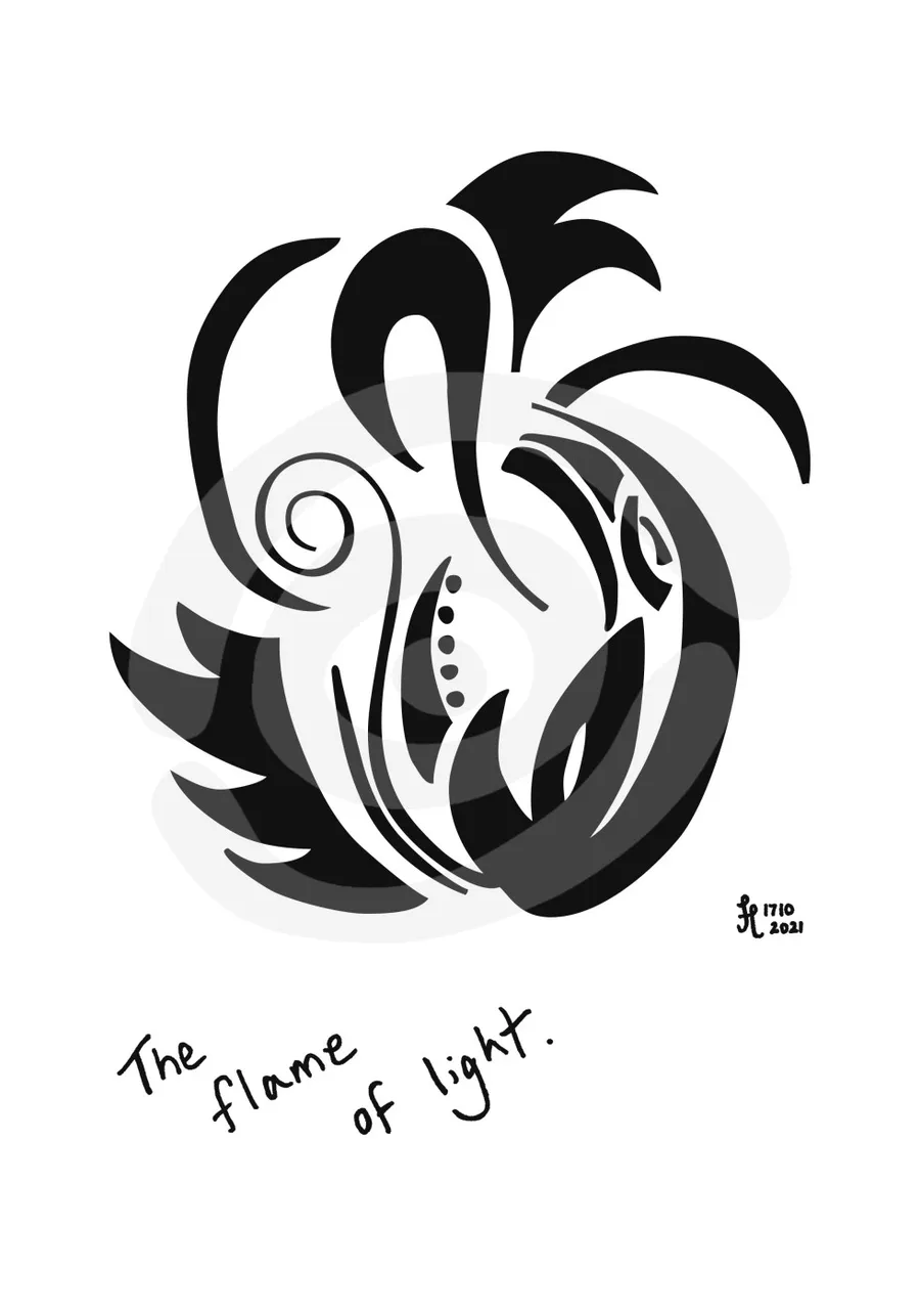The flame of light